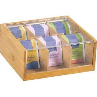 KESPER Teebox, Vorratsbehälter, braun, 22 x 21 x 9.5 cm