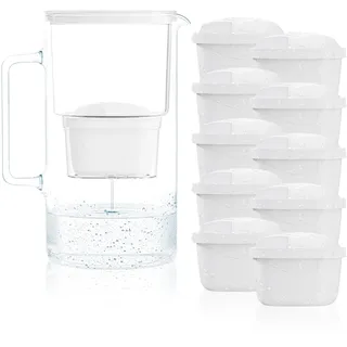 Wessper Wasserfilter Kanne Weiß 3L