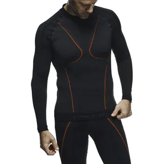 Dainese Thermo LS Baselayer-Shirt, Schwarz/Rot, XS/S