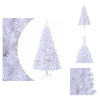 vidaXL Künstlicher Weihnachtsbaum mit Dicken Zweigen Weiß 120 cm PVC - Weihnachtsbäume - Weiß