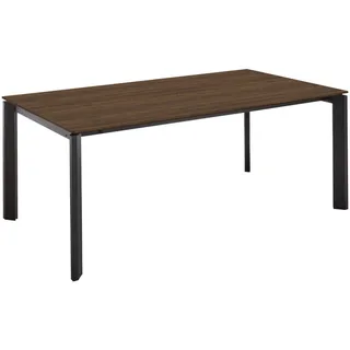 Celina Home Esstisch , Schwarz, Nussbaumfarben , Metall, Holzwerkstoff , rechteckig , eckig , 95x76x160-260 cm , ausziehbar, in verschiedenen Größen erhältlich, in verschiedenen Holzdekoren erhältlich , Esszimmer, Esstische, Esstische ausziehbar