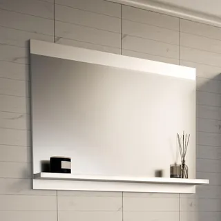 Badezimmerspiegel ‘Krildihana’ mit Ablage 60 x 50 x 12 cm Weiß - Weiß