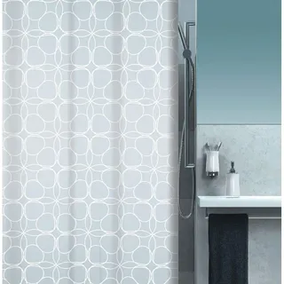 Spirella 180 x 180, Weiß, Filigran-Kollektion, Duschvorhang, Textil, 100% Polyester