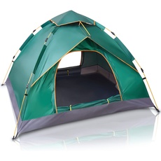 Iceberk Camping Zelt für 2-3 Personen | Pop Up Zelt mit Schnellaufbau Automatik für Festival, Campingplatz, Zelten und Co - Wurfzelt ähnlicher Aufbau in 60 Sekunden