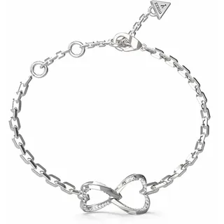 GUESS Mon Amour Two Hearts Armband Edelstahl glänzend 04618 Größe Damen