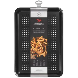 Tala Hochleistungs-Bratblech, Professionelles Karbonstahl mit Eclipse Antihaftbeschichtung, 39 x 27 x 2 cm; Perfekt für knusprige Pommes oder Pizzaböden, Schwarz