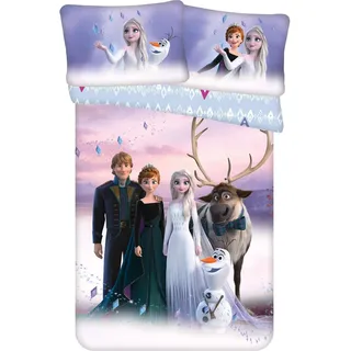 Disney Jerry Fabrics 2 TLG. Bettwäsche Frozen Eiskönigin" bunt 100x135 cm