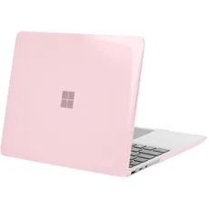 MOSISO Hülle Nur Kompatibel mit Microsoft Surface Laptop Go 2/1 12,4 Zoll 2022 2020 Version (Modelle: 2013 & 1943), Schutzhülle Kunststoff Hartschalen Case Cover, Rose Rosa
