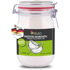 mituso Bio Kokosöl, nativ, 1er Pack (1 x 1000 ml) im Bügelglas