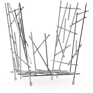 Alessi FC15 Zeitschriftenhalter Edelstahl Länge: 45.5 cm, Breite: 28.5 cm, Höhe: 35 cm, verchromt