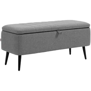 Homcom Sitzbank mit Stauraum Polsterbank mit Leinenoptik, 102 x 40 x 44 cm Esszimmer, Bänke, Sitzbänke
