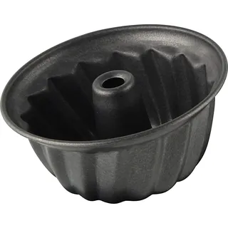 Dr. Oetker Gugelhupfform 10 cm, kleine Kuchenform, Bundform aus Stahl mit Antihaftbeschichtung (Farbe: schwarz), Menge: 1 Stück