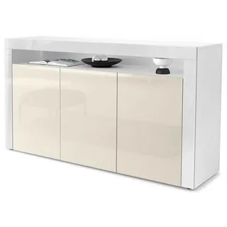 Vladon Sideboard Creme, Holzwerkstoff, 155x92x40 cm, Wohnzimmer, Kommoden, Sideboards,