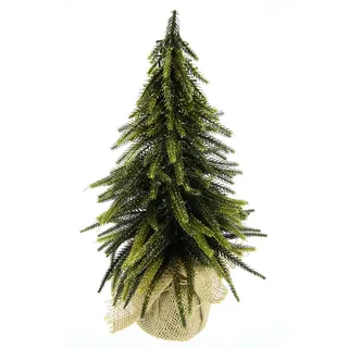 Tannenbaum in Jute mit Glitter Künstlicher Mini-Tannenbaum im Jute-Sack mit Glitzer in gold Christbaum Weihnachtsbaum Kunst Kunsttanne kleiner Weihnachtsbaum Weihnachtsdeko