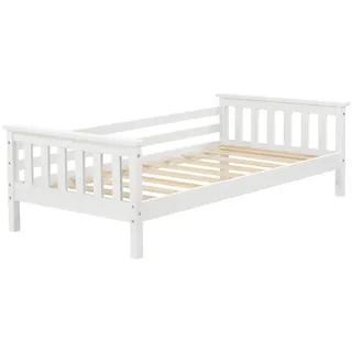 [en.casa] Kinderbett Nuuk 70 x 140 cm Kiefer massiv weiß