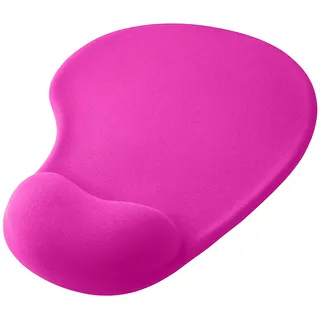 OcioDual Mauspad mit gelkissen Handgelenkauflage, Ergonomische Mousepad mit Handauflage, Mauspad Fuchsie Mouse Pad Weicher Stoff mit Rutschfester Gummibasis für Laser und Optische Mäuse