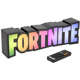 Paladone Fortnite RGB-Logo-Lampe mit Farbwechsel, offiziell lizenzierte Gaming-Lampe mit Fernbedienung, Wandmontage oder zum Aufstellen auf dem Schreibtisch, USB-betriebene Heimdekoration für Gamer