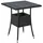 Yoro Polyrattan Gartentisch quadratisch 60 x 60 cm Schwarz