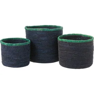 Dunkelblauer Rietset aus 3 Teilen - Blau