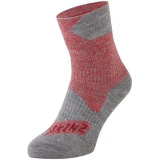SealSkinz Unisex Allwetter Wasserdichte Socken – Knöchellang, Rot, S
