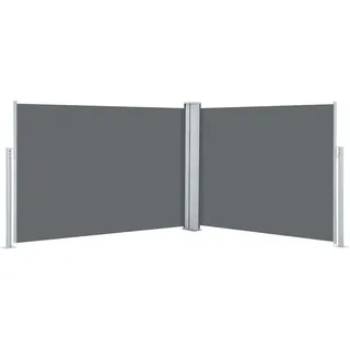 vidaXL Seitenmarkise 120 x 285 cm grau Polyester