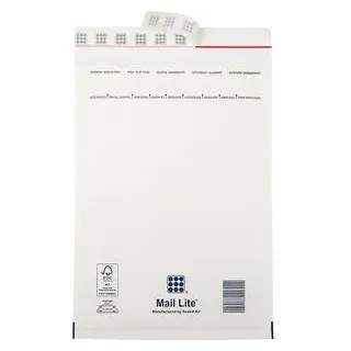 Sealed Air Sealed-Air Luftpolstertaschen Mail Lite für DIN C4, 270 x 360mm, Typ H, haftklebend, weiß, 10 Stück
