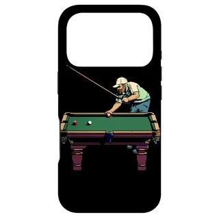 Hülle für iPhone 17 Pro Billardspieler Pixel Art Queue Sport Billardtisch