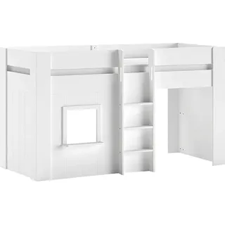 Vipack Hochbett Reno 90 x 200 cm Holz lackiert weiß