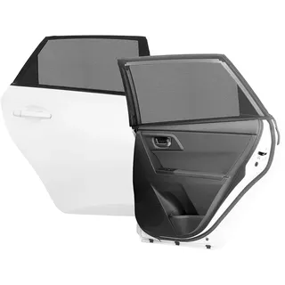 InnovaGoods® Sonnenshutznetz für das Auto UVLock (2er Set), Autoscheiben-Sonnenschutz, schützt Kinder und Haustiere vor Sonne und Insekten, mit UV-Schutz 50+.