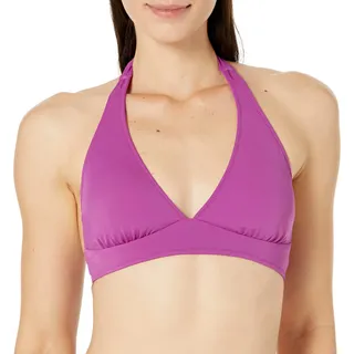 Amazon Essentials Damen Bikini-Badeanzug-Oberteil mit Leichter Unterstützung und gebundenem Neckholder (in Übergröße erhältlich), Violett, 46