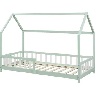 [en.casa] Hausbett Hesel 90 x 200 cm Kiefer mintgrün