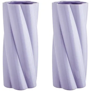 Butlers Vase (2er Set) Twist , Flieder , Keramik , 30 cm , Dekoration, Vasen, Keramikvasen