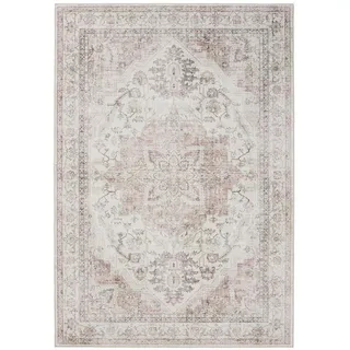 benuta Vintage-Teppich George waschbar 300x400 cm , Rosa, Beige , Kunststoff , Vintage , Rechteckig , 300x400 cm , Oeko-Tex® Standard 100 , in verschiedenen Größen erhältlich, rutschfeste Unterfläche, waschbar , Teppiche und Böden, Teppiche, Vintageteppiche