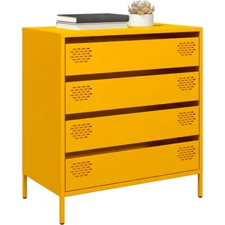 vidaXL Sideboard Senfgelb 68x39x73,5 cm Kaltgewalzter Stahl - Gelb