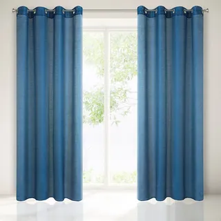 Gardine Durchsichtig Transparent Einfarbig mit Horizontal Regenstruktur mit Ösen Ösenschal - 1 STK. Schlicht Durscheinend Leicht Modern Schick Klassisch Wohnzimmer Schlafzimmer Kinderzimmer Küche