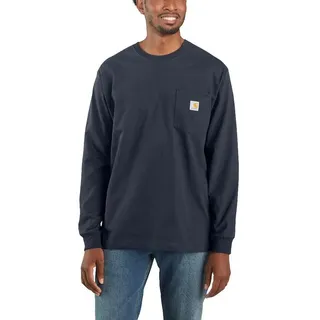 CARHARTT WORKWEAR Pocket T-SHIRT LS - navy - L