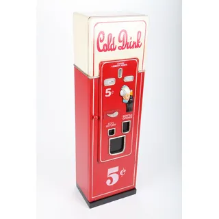 point-home Design-Schrank "Cold Drinks", Retro, rot, 88cm