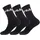 Tennissocken 3er Pack Schwarz 39-42