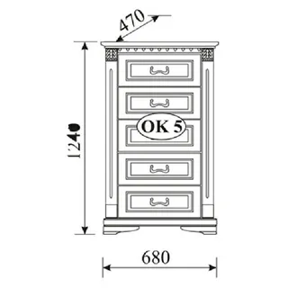 Klassische Kommode Kommoden Schrank Sideboard Massiv Möbel Kolonial Neu OK5 - Braun