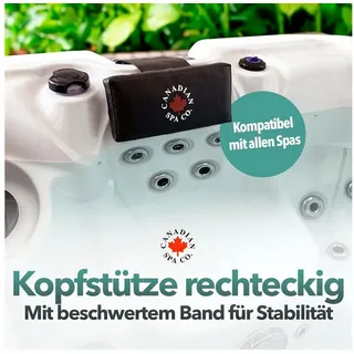 Canadian Spa Kopfstütze rechteckig Schwarz
