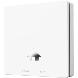 Unitec Kohlenmonoxidmelder mit Lithium-Ionen-Batterie, bis zu 10 Jahre Laufzeit, kabellose Installation, Bauhöhe 25 mm, CO Alarmempfindlichkeit ab 50 ppm, Weiß