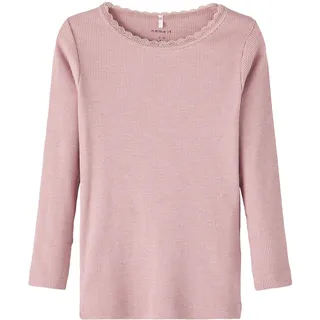 Name It Langarmshirt »NMFKAB LS TOP NOOS«, rosa