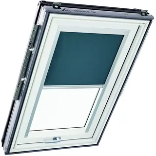 Original Roto Verdunkelungsrollo ZRV - Nahezu vollständige Verdunkelung - Führungsschiene Silber - Dachfenster Baureihe Designo R6/R8, i8 und Classic 64/84 - Größe 134/160 | 13/16 - Farbe Dunkelgrau