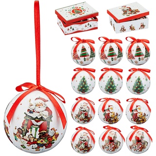 Cepewa Nostalgie Christbaumkugel 6 cm Weihnachtskugel Kugeln Weihnachten Weihnachtbaumkugeln (12x Christbaumkugel nostalgisch II)