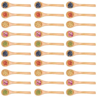 30 stücke Mini Handgefertigte Holzlöffel Kleine Holz Kinder Löffel Holzlöffel eis Zucker Honig Kaffee Teelöffel Küche Gewürz Löffel