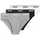 Slip 3er Pack Schwarz Weiß Grau S