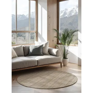 HANSE HOME Teppich Rund – Natur Wohnzimmerteppich aus 100% Naturfaser, Wohnzimmer, Esszimmer, Schlafzimmer, GRS,
