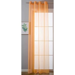 Ösenvorhang Transparent »Uni« Gardine HxB 175x140 cm Orange Stores Vorhang Ösen Bleibandabschluß Wohnzimmer, 20332-cn