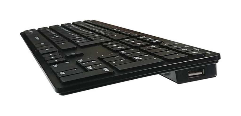 Bild von Aluminium-Tastatur im Slim-Design DE (LC-KEY-5B-ALU)