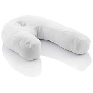 InnovaGoods Ergonomisches U-Form Seitenschläferkissen 39 x 57 x 14 cm Weiß